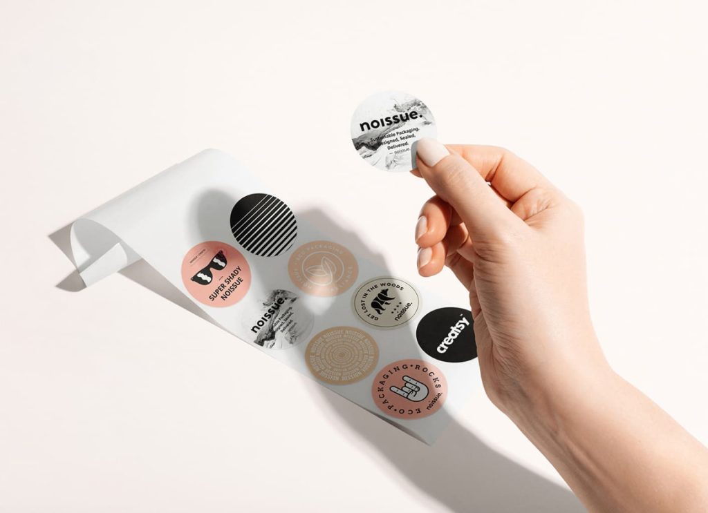 Round Gloss Stickers Printing in Dubai - Custom Glossy Stickers by Printo