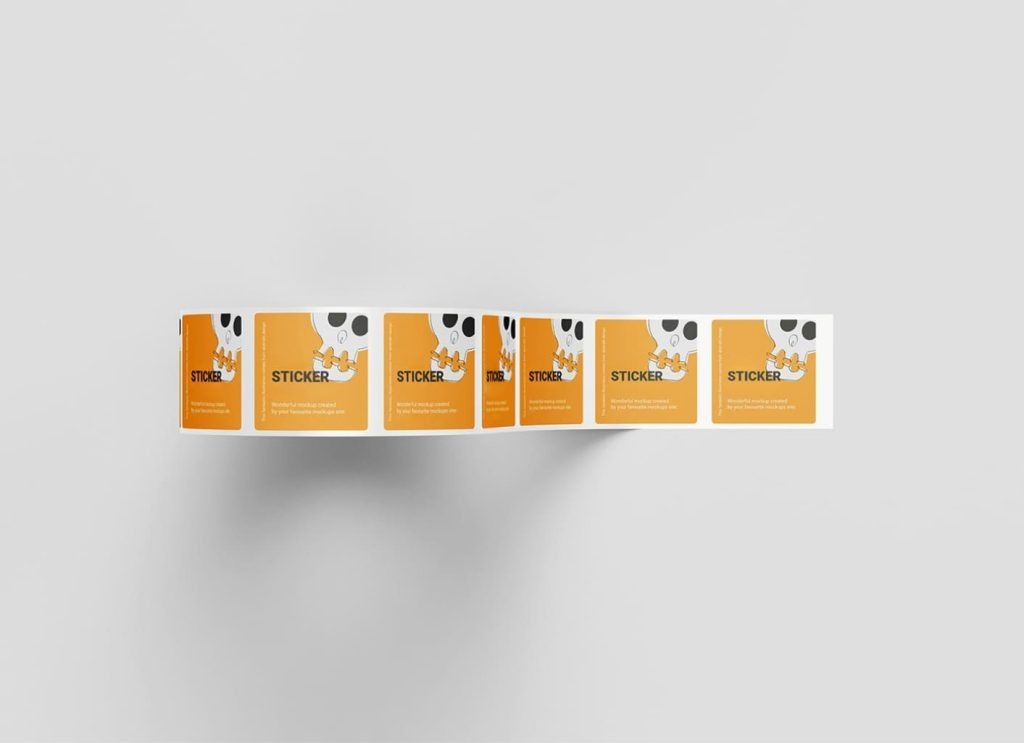 Square Gloss Stickers Printing by Printo