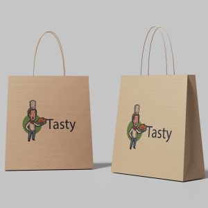Kraft paper bags with logo printing in Duba