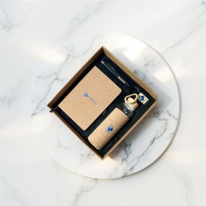 Cork gift box with pen and notebook in UAE