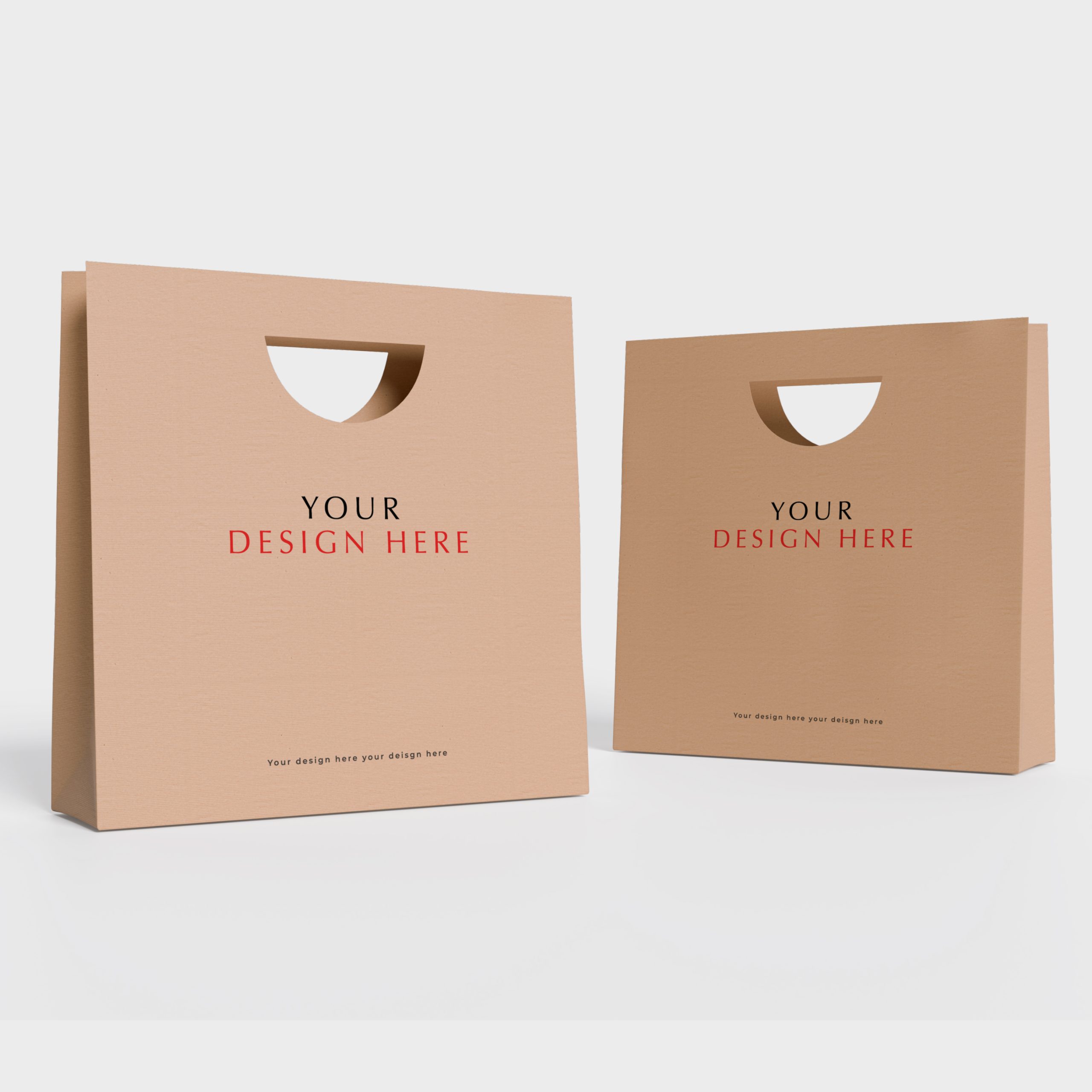 portrait paper bag with logo Printo UAE