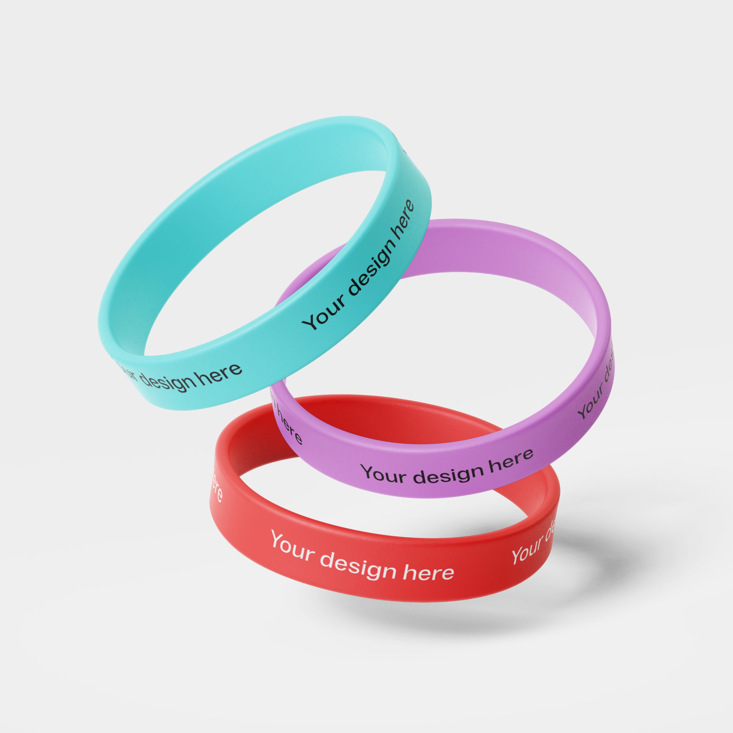 Custom silicone wristbands Dubai with printed logo