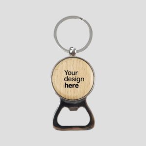 Bamboo metal keychain Dubai with custom