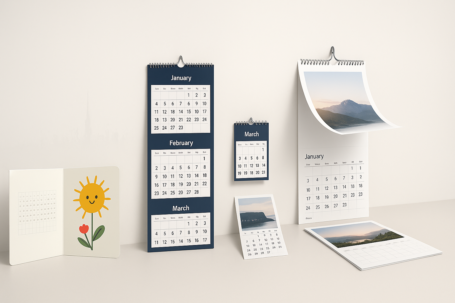Calendar Printing in Dubai – Pocket, Banner, Poster & Booklet | Printo UAE