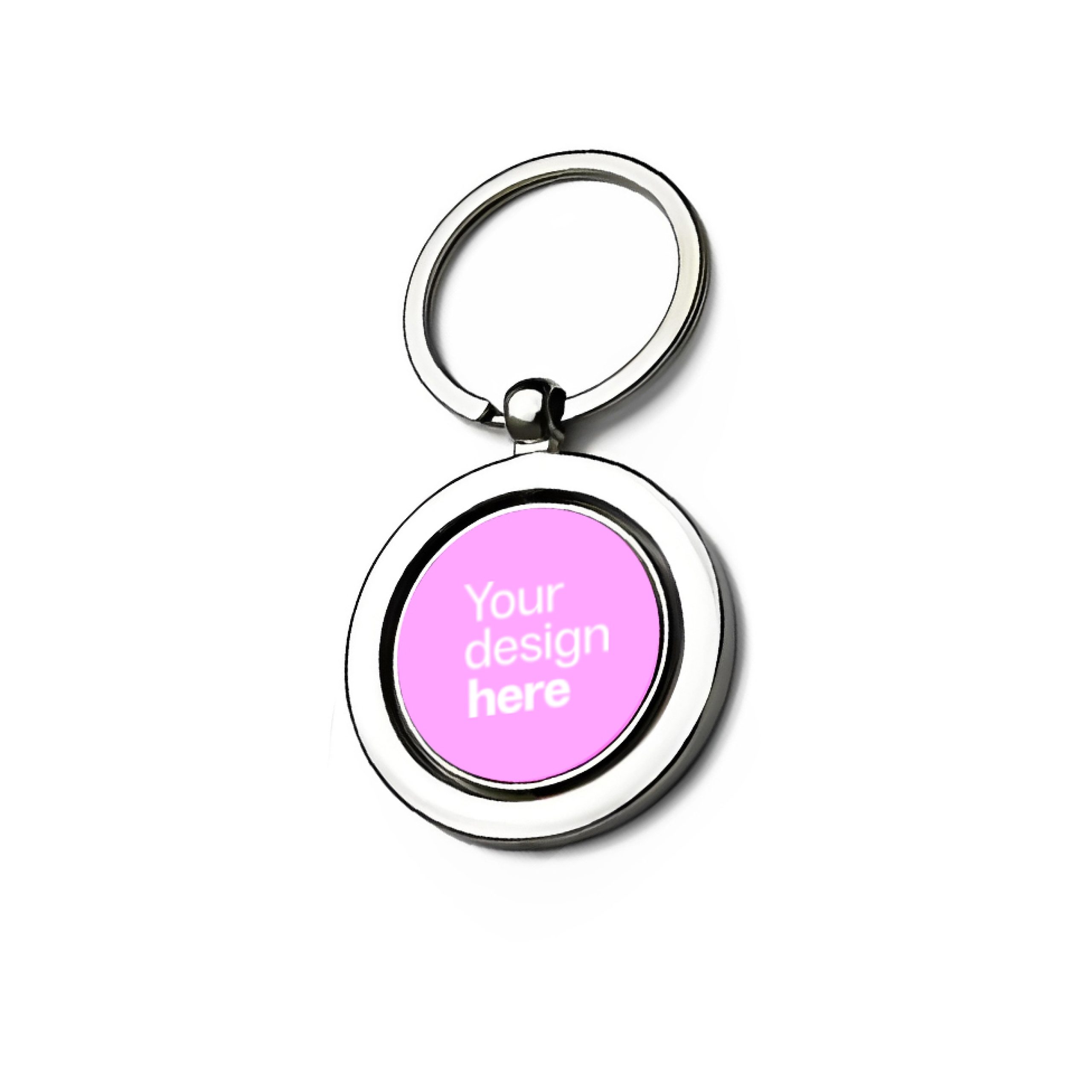 Round metal keychain Dubai with custom engraving
