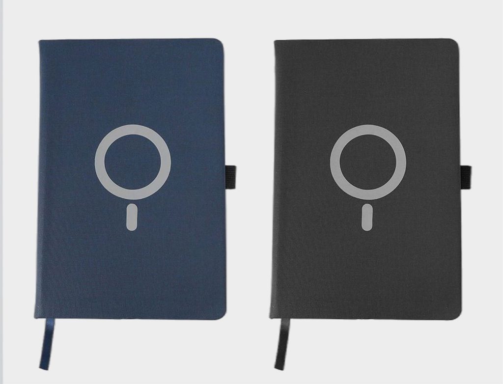 MagSafe wireless charging notebook printing Dubai – front cover with logo