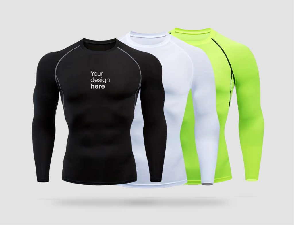 Compression t shirt printing Dubai with custom logo
