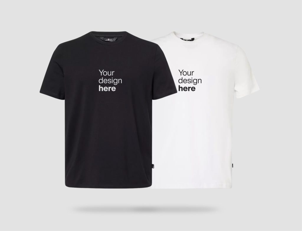 Luxe crew neck T-shirt printing Dubai with custom logo