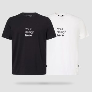 Luxe crew neck T-shirt printing Dubai with custom logo