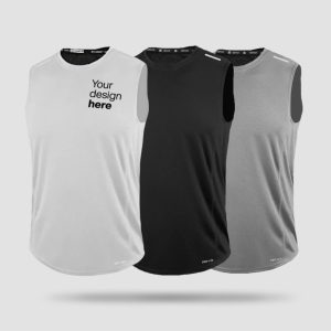 Muscle tank printing Dubai with custom logo