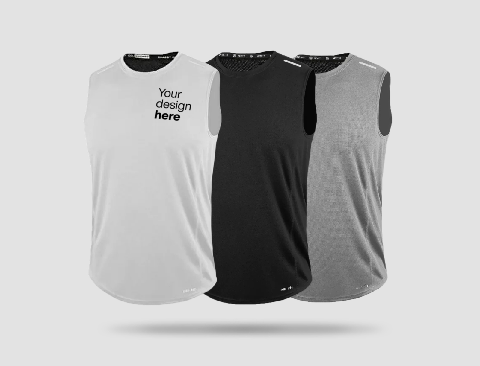 Muscle tank printing Dubai with custom logo